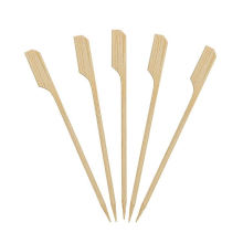 Eco-friendly High Quality Flat wooden thin Bamboo Skewers sticks